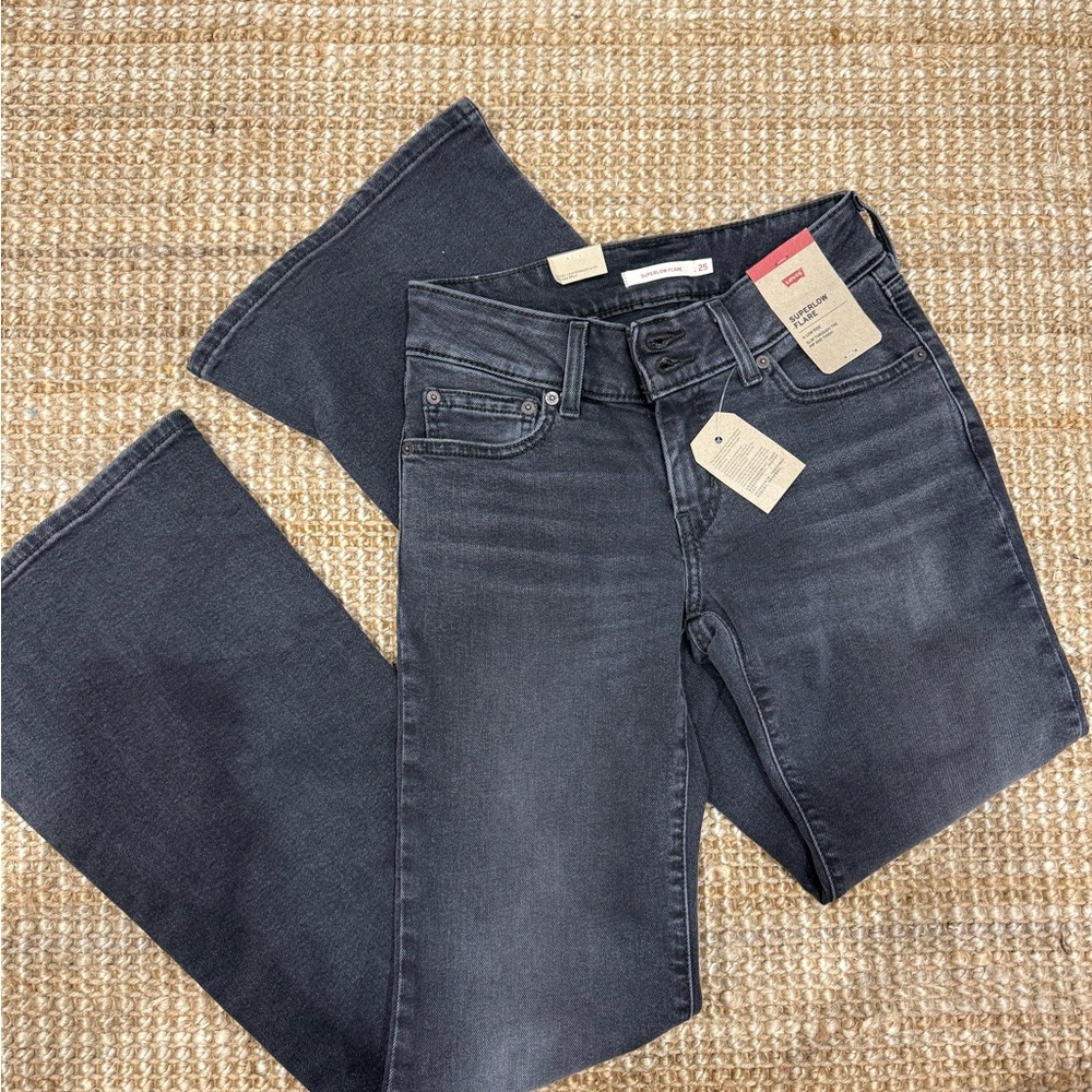 Levi's Women's Dark Gray Flare Jeans